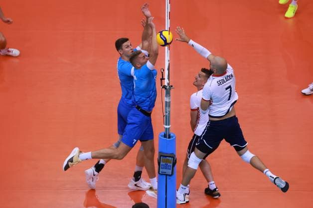 EuroVolley 2026 Qualification CRO vs EST Marko Sedlacek of Croatia in action during EuroVolley 2026 Qualification Phase, Pool D mach between Croatia and Estonia at Gradski vrt in Osijek, Croatia on August 13, 2025.  DavorxJavorovic PIXSELL