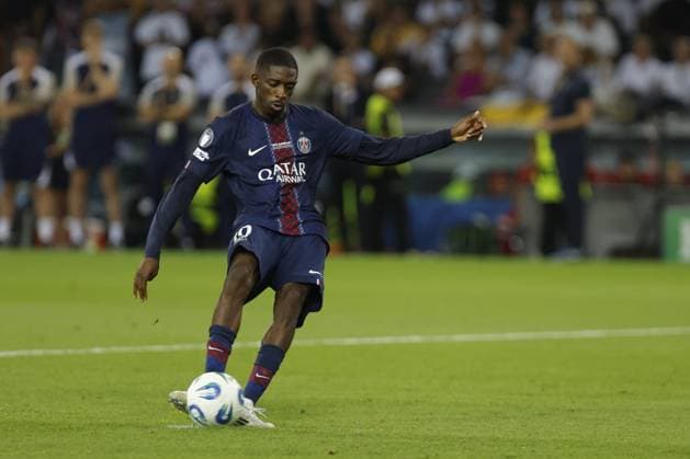 Paris Saint-Germain s OUSMANE DEMBELE during the UEFA Super Cup 2025 soccer match between Paris Saint-Germain and Tottenham Hotspur at Bluenergy Stadium on August 13th, 2025, Udine, Italy  Copyright: xMattiaxRadoni IPAxSportx xipa-agency.netx xx IPA_62298615 IPA_Agency_IPA62298615