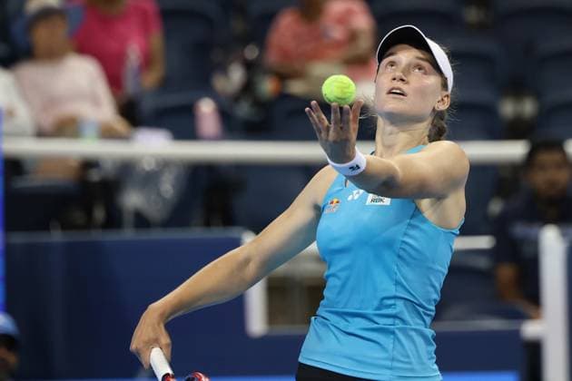 August 13, 2025, Mason, Ohio, United States: ELENA RYBAKINA of Kazakhstan during the match against M. Keys of USA in the 1 8 final of the Cincinnati Open at the Lindner Family Tennis Center. Mason, Ohio. Rybakina won 6:7 (3-7), 6:4, 6:2. Mason United States - ZUMAc278 20250813_zsp_c278_045 Copyright: xMarcinxCholewinskix