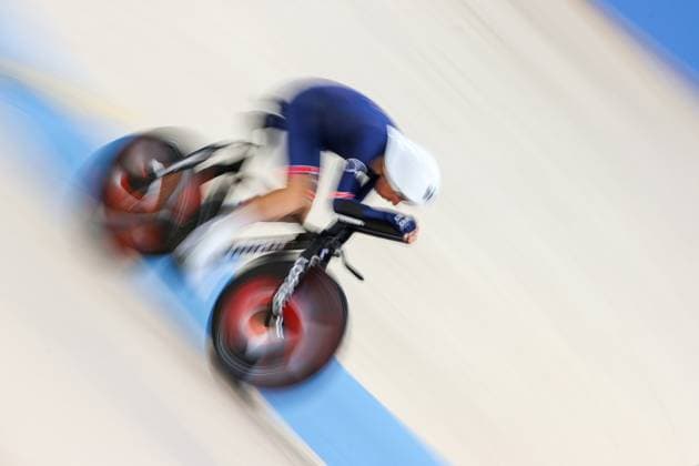 Track cycling, Rad, Radsport, Bahnrad, Bahn world record attempts in Konya KONYA, TURKIYE - AUGUST 14: British cyclist William Bjergfelt set a new world one-hour record in the C5 category by covering a distance of 51.463 kilometers during the track cycling world record attempts, organized with the application of the Union Cycliste Internationale (UCI) and British Cycling at the Konya Olympic Velodrome in Konya, Turkiye on August 14, 2025. Serhat Cetinkaya Anadolu Konya Turkey. Editorial use only. Please get in touch for any other usage.  Copyright: x2025xAnadoluxSerhatxCetinkayax