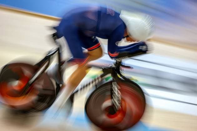 Track cycling, Rad, Radsport, Bahnrad, Bahn world record attempts in Konya KONYA, TURKIYE - AUGUST 14: British cyclist William Bjergfelt set a new world one-hour record in the C5 category by covering a distance of 51.463 kilometers during the track cycling world record attempts, organized with the application of the Union Cycliste Internationale (UCI) and British Cycling at the Konya Olympic Velodrome in Konya, Turkiye on August 14, 2025. Serhat Cetinkaya Anadolu Konya Turkey. Editorial use only. Please get in touch for any other usage.  Copyright: x2025xAnadoluxSerhatxCetinkayax