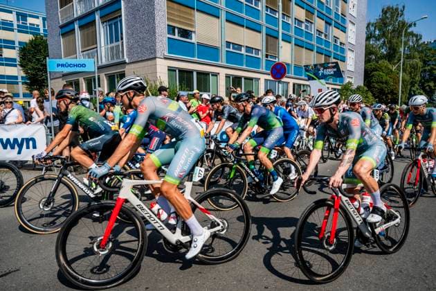 Start of the 1st stage of the Czech Tour cycling race took place on the Victory Square in Prague, Czech Republic, on August 14, 2025. (CTKxPhoto VitxSimanek) CTKPhotoP2025081403280  CTKPhotoP2025081403280