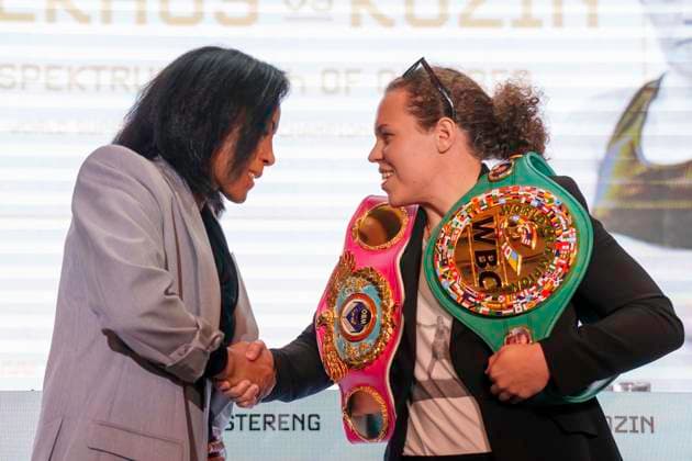 VM-kamp boksing Cecilia Braekhus vs Ema Kozin Oslo 20250814. Pressekonferanse med Cecilia Braekhus og den slovenske bokseren Ema Kozin i forbindelse med VM-kampen pa Lillestrom 4. oktober Foto: Cornelius Poppe NTB Oslo Norge EDITORIAL USE ONLY. RESTRICTED USE FOR BETTING COMPANIES Ref:_SPONRpcTIWo0pQ.jpg *** World Championship boxing match Cecilia Braekhus vs Ema Kozin Oslo 20250814 Press conference with Cecilia Braekhus and the Slovenian boxer Ema Kozin in connection with the World Championship match at Lillestrom on October 4 Photo Cornelius Poppe NTB Oslo Norway EDITORIAL USE ONLY RESTRICTED USE FOR BETTING COMPANIES  Copyright: xx