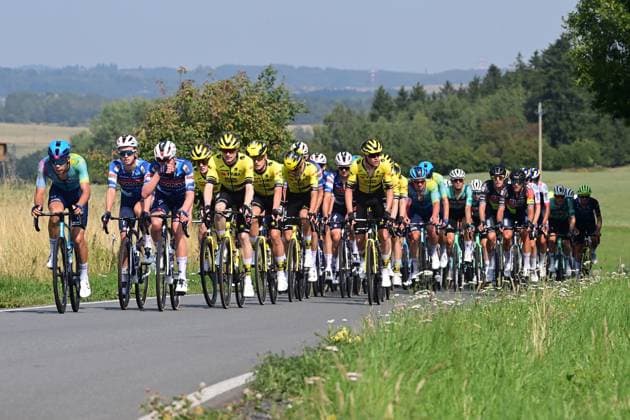 The main peloton at the 1st stage of the Czech Tour cycling race Prague - Karlovy Vary, Czech Republic, on August 14, 2025. (CTKxPhoto SlavomirxKubes) CTKPhotoP2025081404834  CTKPhotoP2025081404834
