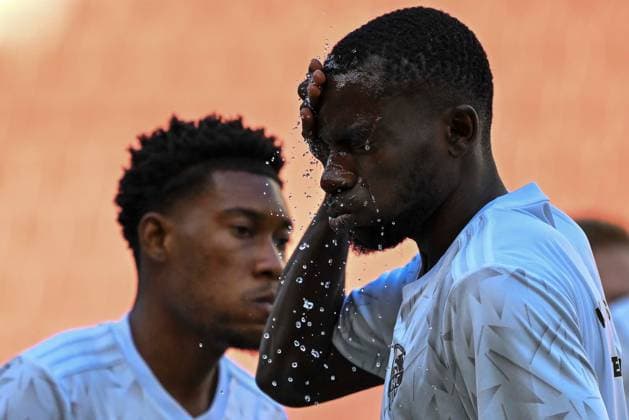 SOCCER - UEFA EL, WAC vs PAOK KLAGENFURT,AUSTRIA,14.AUG.25 - SOCCER - UEFA Europa League, qualification, Wolfsberger AC vs PAOK Thessaloniki. Image shows Cheick Mamadou Diabate (WAC) during warm-up.  GEPAxpictures xAvnixRetkoceri
