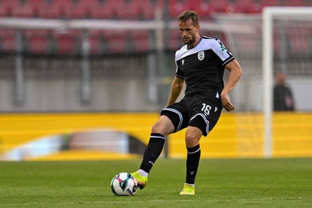 SOCCER - UEFA EL, WAC vs PAOK KLAGENFURT,AUSTRIA,14.AUG.25 - SOCCER - UEFA Europa League, qualification, Wolfsberger AC vs PAOK Thessaloniki. Image shows Tomasz Kedziora (PAOK).  GEPAxpictures xAvnixRetkoceri