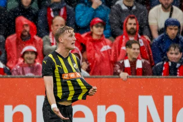 UEFA Europa Leauge Qualification 2025 SK Brann BK Häcken Bergen 20250814 Häckens Olle Samuelsson during the UEFA Europa Leauge qualifying match between SK Brann and BK Häcken at Brann Stadium Photo Paul S Amundsen NTB Bergen Norway EDITORIAL USE ONLY RESTRICTED USE FOR BETTING COMPANIES  Copyright: xPaulxS.xAmundsenx xNTBx