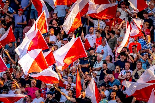 Supporters of FC Utrecht during the match Utrecht Servette at the Galgenwaard stadium for the UEFA Europa League Third qualifying round 2nd leg season 2025 2026 in UTRECHT, Netherlands on 14 august 2025, photo by Marcel van Dorst EYE4images