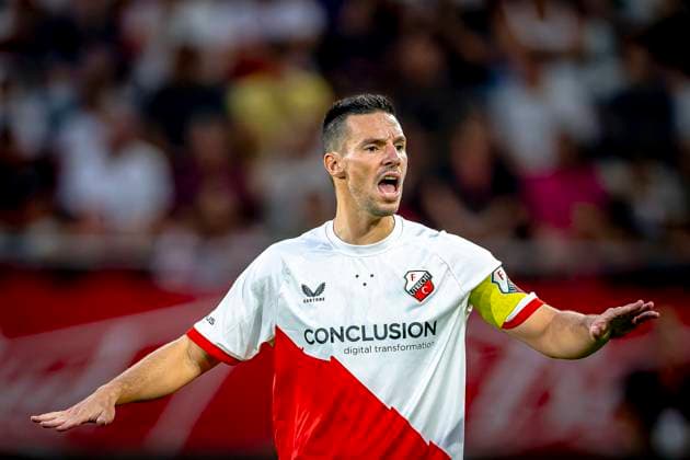 FC Utrecht defender Nick Viergever during the match Utrecht Servette at the Galgenwaard stadium for the UEFA Europa League Third qualifying round 2nd leg season 2025 2026 in UTRECHT, Netherlands on 14 august 2025, photo by Marcel van Dorst EYE4images DeFodi Images