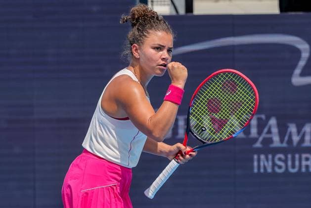 August 14, 2025, Mason, Ohio, U.S: Jasmine Paolini (ITA) reacts to a shot during ThursdayÃ¢â‚¬â ¢s Round of 16 of the Cincinnati Open at the Lindner Family Tennis Center, Mason, Oh. Mason U.S - ZUMAs304 20250814_zaf_s304_110 Copyright: xScottxStuartx