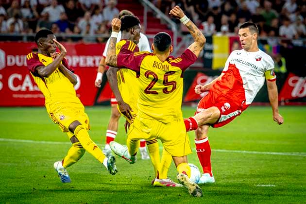 FC Utrecht defender Nick Viergever during the match Utrecht Servette at the Galgenwaard stadium for the UEFA Europa League Third qualifying round 2nd leg season 2025 2026 in UTRECHT, Netherlands on 14 august 2025, photo by Marcel van Dorst EYE4images DeFodi Images