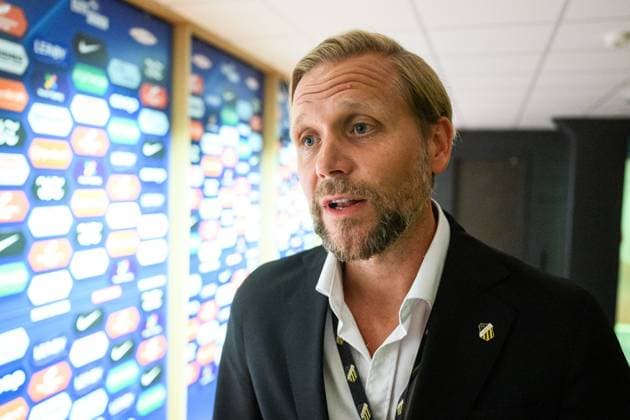 250814 CEO Marcus Jodin of Häcken after the UEFA Europa League third qualifying round football match between Brann and Häcken on August 14, 2025 in Bergen Photo Carl Sandin BILDBYRAN kod CS CS0753 fotboll football soccer fotball uefa europa league europa league brann häcken bbeng  Copyright: CARLxSANDIN BB250814CS146