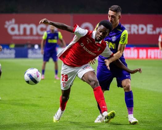 August 14, 2025, Braga, Braga, Portugal: GORBY from SC Braga seen on action during the UEFA Europe League 2025 26 Playoff round match between SC Braga and CFR Cluj at Estadio Municipal de Braga on August 14, 2025 in Braga, Portugal. Braga Portugal - ZUMAl192 20250814_zsp_l192_054 Copyright: xMiguelxLemosx