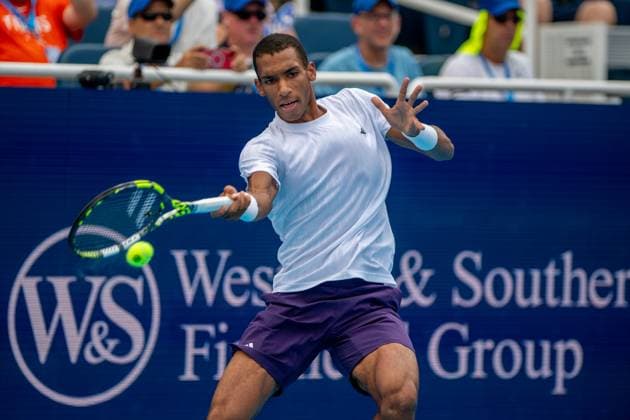 Cincinnati Open Round Of 16: Jannik Sinner V Felix Auger-Aliassime Felix Auger-Aliassime is seen during his fourth-round match at the Cincinnati Open in Mason, Ohio, on August 14, 2025. Mason Ohio United States  Copyright: xJasonxWhitmanx originalFilename:whitman-cincinna250814_npavT.jpg