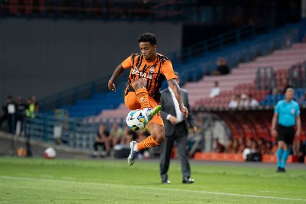 Shakhtar Donetsk v Panathinaikos - UEFA Europa League. Newerton Martins da Silva plays during the game between FC Shakhtar Donetsk and Panathinaikos F.C. in Krakow, Poland, on August 14, 2025, in the UEFA Europa League third qualifying round, second leg match at Henryk Reyman Municipal Stadium. Krakow Poland  Copyright: xMarcinxGolbax originalFilename:golba-shakhtar250814_npgj0.jpg