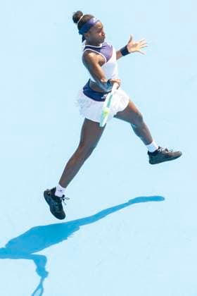 August 14, 2025, Mason, Ohio, USA: Mason, Ohio; Cincinnati Open Tennis Tournament - 2025 08 14 - Coco Gauff plays a ball against opponent Lucia Bronzetti. - ZUMAPress Mason USA - ZUMAn24_ 20250814_zaf_n24_062 Copyright: xWallyxNellx
