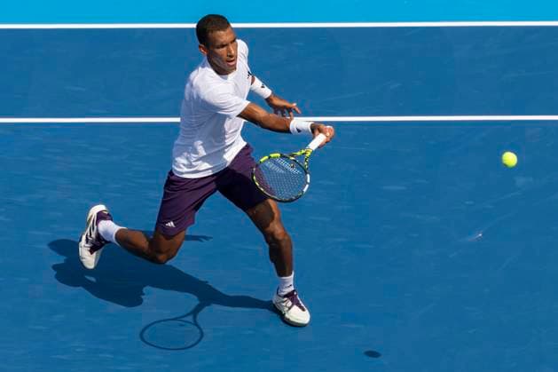 August 14, 2025, Mason, Ohio, USA: Mason, Ohio; Cincinnati Open Tennis Tournament - 2025 08 14 - Felix Auger-Aliassime plays a ball against opponent Jannik Sinner. - ZUMAPress Mason USA - ZUMAn24_ 20250814_zaf_n24_157 Copyright: xWallyxNellx