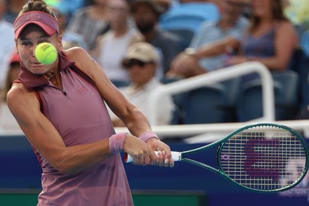 August 14, 2025, Mason, Ohio, United States: VERONIKA KUDERMETOVA during the match against M. Linette of Poland in the 1 8 final of the Cincinnati Open at the Lindner Family Tennis Center. Kudermetova won 6:4 6:3. Mason USA - ZUMAc278 20250814_zsp_c278_012 Copyright: xMarcinxCholewinskix