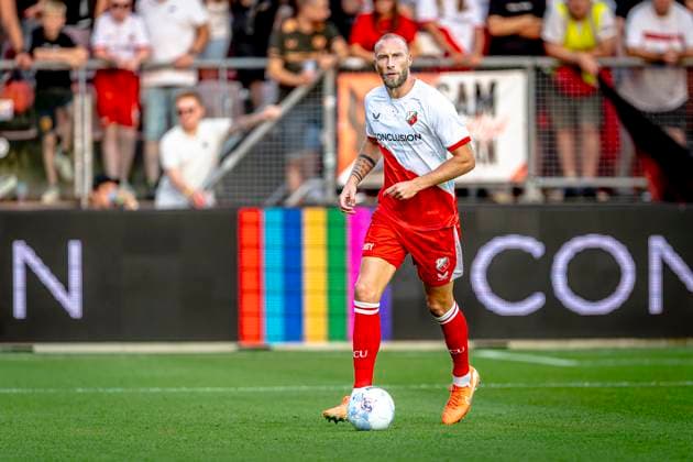 FC Utrecht defender Mike van der Hoorn during the match Utrecht Servette at the Galgenwaard stadium for the UEFA Europa League Third qualifying round 2nd leg season 2025 2026 in UTRECHT, Netherlands on 14 august 2025, photo by Marcel van Dorst EYE4images DeFodi Images