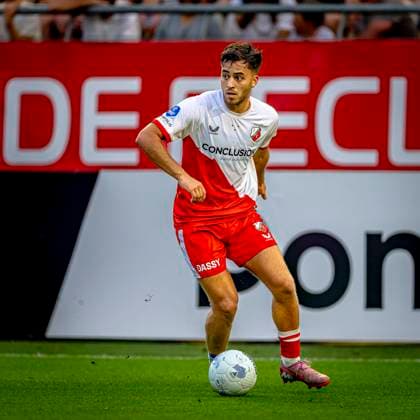 FC Utrecht defender Souffian El Karouani during the match Utrecht Servette at the Galgenwaard stadium for the UEFA Europa League Third qualifying round 2nd leg season 2025 2026 in UTRECHT, Netherlands on 14 august 2025, photo by Marcel van Dorst EYE4images DeFodi Images