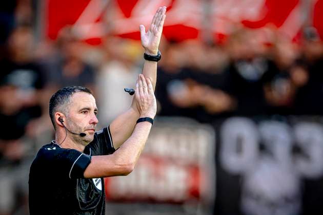Referee Jocelyn Gourvennec during the match Utrecht Servette at the Galgenwaard stadium for the UEFA Europa League Third qualifying round 2nd leg season 2025 2026 in UTRECHT, Netherlands on 14 august 2025, photo by Marcel van Dorst EYE4images DeFodi Images