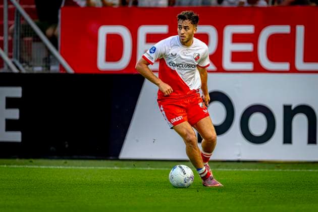 FC Utrecht defender Souffian El Karouani during the match Utrecht Servette at the Galgenwaard stadium for the UEFA Europa League Third qualifying round 2nd leg season 2025 2026 in UTRECHT, Netherlands on 14 august 2025, photo by Marcel van Dorst EYE4images DeFodi Images