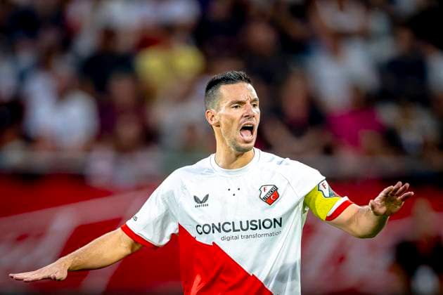 FC Utrecht defender Nick Viergever during the match Utrecht Servette at the Galgenwaard stadium for the UEFA Europa League Third qualifying round 2nd leg season 2025 2026 in UTRECHT, Netherlands on 14 august 2025, photo by Marcel van Dorst EYE4images DeFodi Images