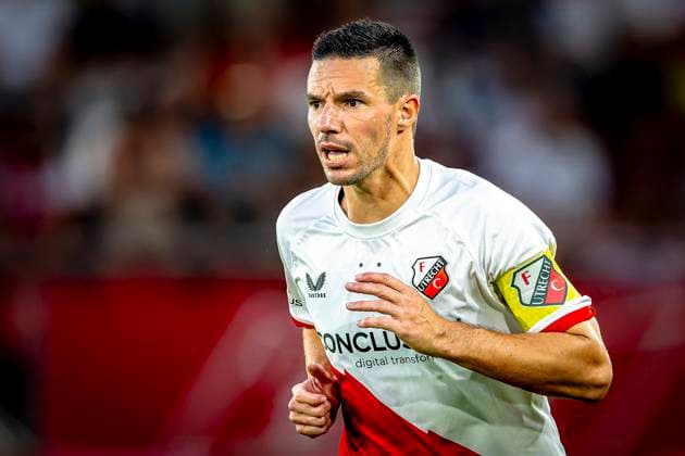 FC Utrecht defender Nick Viergever during the match Utrecht Servette at the Galgenwaard stadium for the UEFA Europa League Third qualifying round 2nd leg season 2025 2026 in UTRECHT, Netherlands on 14 august 2025, photo by Marcel van Dorst EYE4images DeFodi Images