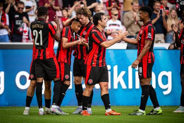 FC Midtjylland v Fredrikstad, UEFA Europa League qualification, Herning, Denmark Herning, Denmark. 14th, August 2025. Paulinho (29) of FC Midtjylland scores for 2-0 during the UEFA Europa League qualification match between FC Midtjylland and Fredrikstad at MCH Arena in Herning. Denmark, Herning  Copyright: xGonzalesxPhoto MortenxKjaerx