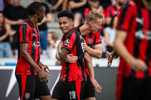 FC Midtjylland v Fredrikstad, UEFA Europa League qualification, Herning, Denmark Herning, Denmark. 14th, August 2025. Paulinho (29) of FC Midtjylland scores for 2-0 during the UEFA Europa League qualification match between FC Midtjylland and Fredrikstad at MCH Arena in Herning. Denmark, Herning  Copyright: xGonzalesxPhoto MortenxKjaerx