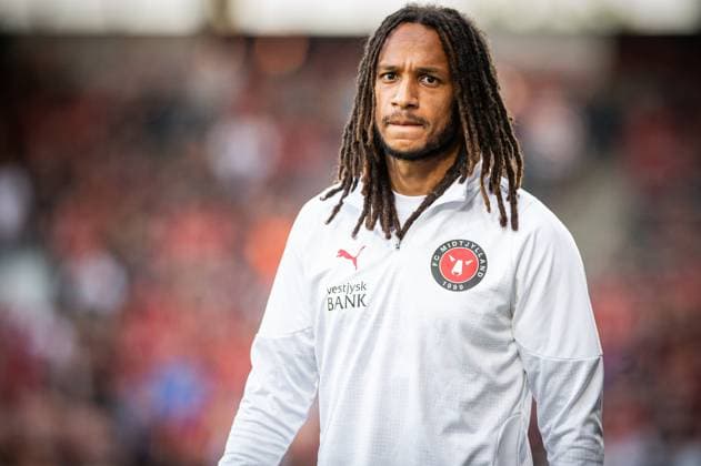 FC Midtjylland v Fredrikstad, UEFA Europa League qualification, Herning, Denmark Herning, Denmark. 14th, August 2025. Kevin Mbabu of FC Midtjylland is warming up during the UEFA Europa League qualification match between FC Midtjylland and Fredrikstad at MCH Arena in Herning. Denmark, Herning  Copyright: xGonzalesxPhoto MortenxKjaerx