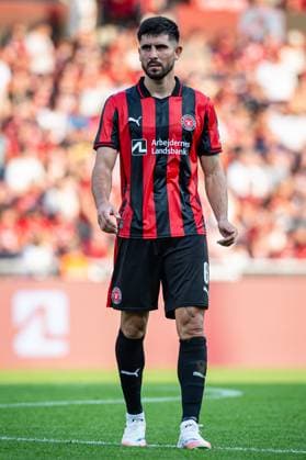 FC Midtjylland v Fredrikstad, UEFA Europa League qualification, Herning, Denmark Herning, Denmark. 14th, August 2025. Martin Erlic (6) of FC Midtjylland seen during the UEFA Europa League qualification match between FC Midtjylland and Fredrikstad at MCH Arena in Herning. Denmark, Herning  Copyright: xGonzalesxPhoto MortenxKjaerx