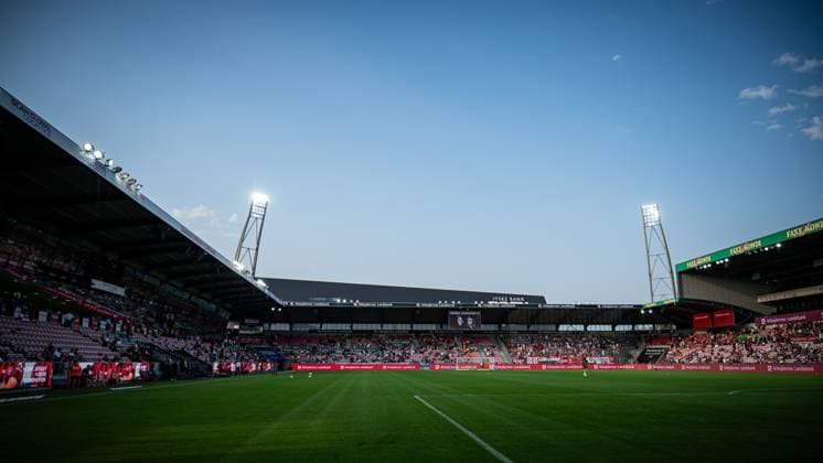 FC Midtjylland v Fredrikstad, UEFA Europa League qualification, Herning, Denmark Herning, Denmark. 14th, August 2025. The MCH Arena seen during the UEFA Europa League qualification match between FC Midtjylland and Fredrikstad in Herning. Denmark, Herning  Copyright: xGonzalesxPhoto MortenxKjaerx