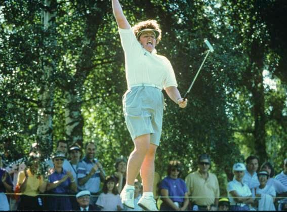Weetabix Women s British open 1991 Penny Grice-Whittaker (England), capturing her LET title with a 3-stroke victory. Woburn Golf Club (Duke™s Course), Buckinghamshire, England. Dates: August 1 4, 1991. after winning with the trophy Weetabix Womens British open Copyright: xMarkxNewcombex