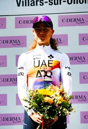 August 15, 2025, Villars-Sur-Ollon, Vaud, Switzerland: Villars-sur-Ollon Switzerland, 08 15 2025: PAULA CAIROL BLASI of UAE TEAM ADQ wins the first stage during Tour de Romandie women 2025. Tour de Romandie women 2025. The first stage of the Tour de Romandie, which is a time trial between Huemoz and Villars-sur-Ollon and is part of the UCI Wonen s World Tour. Villars-Sur-Ollon Switzerland - ZUMAd206 20250815_zip_d206_005 Copyright: xEricxDubostx