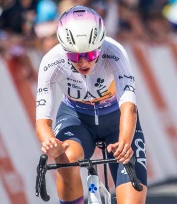 August 15, 2025, Villars-Sur-Ollon, Vaud, Switzerland: Villars-sur-Ollon Switzerland, 08 15 2025: PAULA CAIROL BLASI of UAE TEAM ADQ wins the first stage during Tour de Romandie women 2025. Tour de Romandie women 2025. The first stage of the Tour de Romandie, which is a time trial between Huemoz and Villars-sur-Ollon and is part of the UCI Wonen s World Tour. Villars-Sur-Ollon Switzerland - ZUMAd206 20250815_zip_d206_010 Copyright: xEricxDubostx