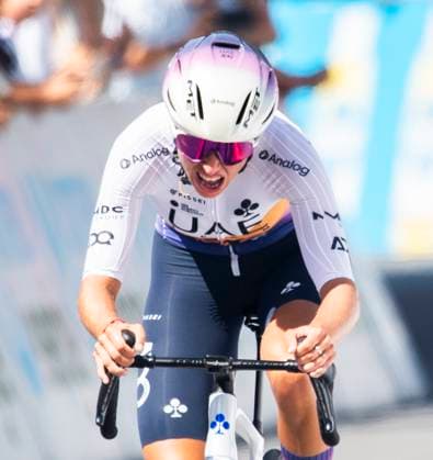 August 15, 2025, Villars-Sur-Ollon, Vaud, Switzerland: Villars-sur-Ollon Switzerland, 08 15 2025: PAULA CAIROL BLASI of UAE TEAM ADQ wins the first stage during Tour de Romandie women 2025. Tour de Romandie women 2025. The first stage of the Tour de Romandie, which is a time trial between Huemoz and Villars-sur-Ollon and is part of the UCI Wonen s World Tour. Villars-Sur-Ollon Switzerland - ZUMAd206 20250815_zip_d206_011 Copyright: xEricxDubostx