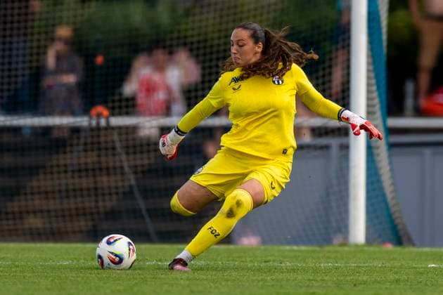 Yasmina Ammar 12, TW, FC Zuerich DEU, FC Bayern Muenchen Women vs FC Zuerich Women, Soccer, Preparation, Season 2025 26.15 08 2025, DEU, FC Bayern Muenchen Women vs FC Zuerich Women, Soccer, Preparation, Season 2025 26.15 08 2025 Friedrichshafen Copyright: xEibner-Pressefoto FlorianxWolfx EP_FWF