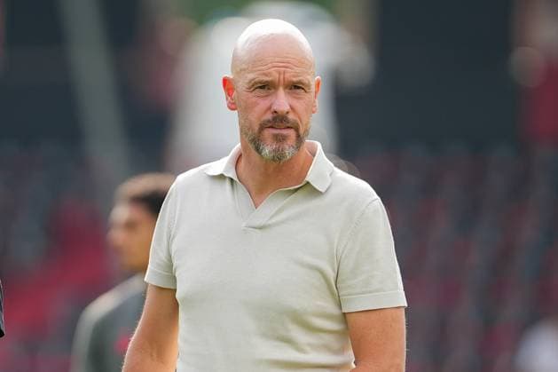 Football DFB Cup, 1 round, Sonnenhof Großaspach Bayer Leverkusen on 15 08 2025 in Aspach WIRmachenDruck Arena , Germany, season 2025 2026 DFL REGULATIONS PROHIBIT ANY USE OF PHOTOGRAPHS AS IMAGE SEQUENCES AND OR QUASI VIDEO In focus Erik ten Hag coach, lev Aspach WIRmachenDruck Arena Germany Copyright: xChristophxKinzingerx