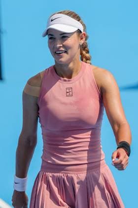 August 15, 2025, Mason, Ohio, U.S: Anna Kalinskaya in action during FridayÃ¢â‚¬â ¢s quarterfinal round of the Cincinnati Open at the Lindner Family Tennis Center, Mason, Oh. Mason U.S - ZUMAs304 20250815_zaf_s304_018 Copyright: xScottxStuartx