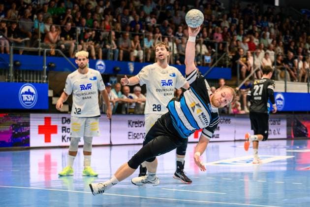 Fredrik, Olsson center back, Skanderborg AGF Handbold, 32 , Morten, Kaalund circle winger, Skanderborg AGF Handbold, 28 , Peter, Walz circle winger, ThSV Eisenach, 14 GER, Thuringia, ThSV Eisenach vs Skanderborg Handbold, Wartburg Cup Eisenach 2025, Handball, Season 2025 2026, 15 08 2025 GER, Thuringia, ThSV Eisenach vs Skanderborg Handbold, Wartburg Cup Eisenach 2025, Handball, Season 2025 2026, 15 08 2025 Eisenach Copyright: xEibner-Pressefoto MartinxHerbstx EP_MHT