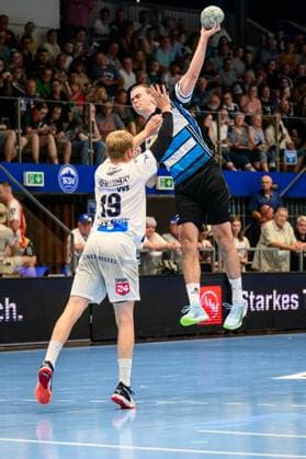 19, k A Skanderborg Handbold, Max Beneke ThSV Eisenach, 9 GER, Thuringia, ThSV Eisenach v Skanderborg Handbold, Wartburg Cup Eisenach 2025, Handball, Season 2025 2026, 15 08 2025 GER, Thuringia, ThSV Eisenach v Skanderborg Handbold, Wartburg Cup Eisenach 2025, Handball, Season 2025 2026, 15 08 2025 Eisenach Copyright: xEibner-Pressefoto MartinxHerbstx EP_MHT