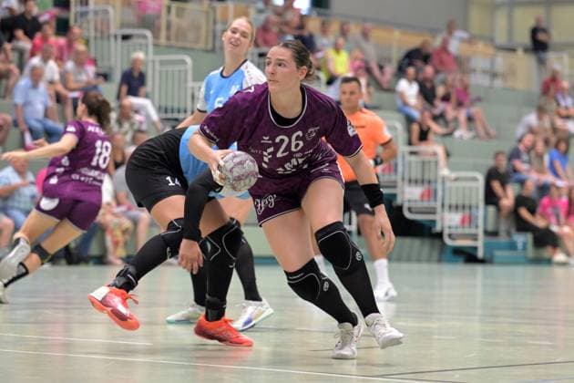 Svenja Huebner TusSies Metzingen, 26 TusSies Metzingen vs Sport Union Neckarsulm, Handball, Alsco HBF, Test match, Season 2025 2026, 15 08 2025 TusSies Metzingen vs Sport Union Neckarsulm, Handball, Alsco HBF, Test match, Season 2025 2026, 15 08 2025 Metzingen Copyright: xEibner-Pressefoto TobiasxBaurx EP_TBR