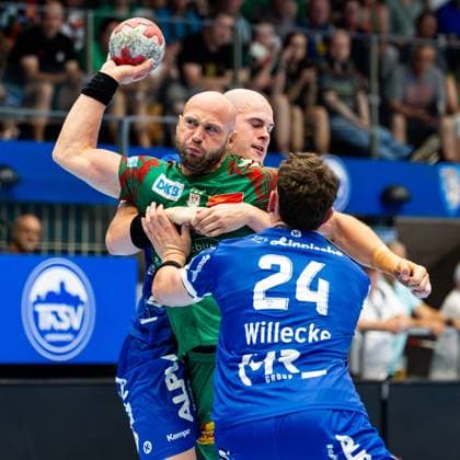 15 08 2025, GER, Handball, Men, Season 25 26, Wartburg Cup, TBV Lemgo Lippe SC Magdeburg 99817 Eisenach Werner Assmann Halle Am Sportp Thueringen Germany