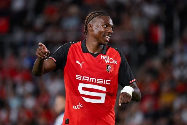 FOOTBALL : Rennes vs Marseille - Ligue 1 - 15 08 2025 Jeremy Jacquet ( 97 - Rennes ) reacts during the Ligue 1 match between Stade Rennais FC and Olympique de Marseille at Roazhon Park on August 15 , 2025 in Rennes, France. ( Photo by Federico Pestellini PsnewZ ) - RennesFrance  Copyright: xFedericoxPestellinix