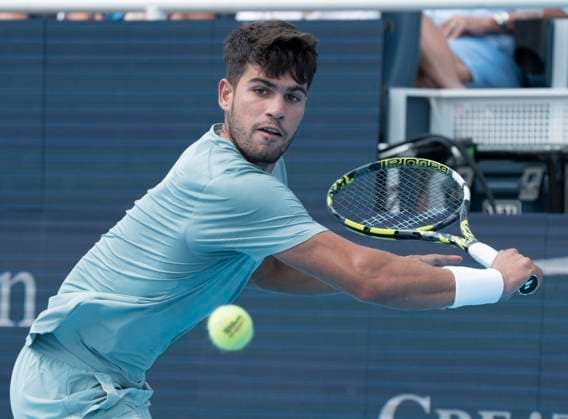 August 15, 2025: Andrey Rublev loses to Carlos Alcaraz (ESP) 6-3, 4-6, 7-5 at the Cincinnati Open being played at Lindner Family Tennis Center in Mason, Ohio, {USA} Ã‚ Tennisclix Cal Media Mason USA - ZUMAc04_ 20250815_zma_c04_213 Copyright: xLesliexBillmanx