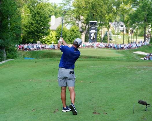 WESTFIELD, IN - AUGUST 15: LIV golfer Bryson DeChambeau of Crushers GC plays his tee shot on the 2nd hole during the first round of LIV Golf Indianapolis on August 15, 2025, at The Club at Chatham Hills in Westfield, Indiana. (Photo by Brian Spurlock Icon Sportswire) GOLF: AUG 15 LIV Golf Indianapolis EDITORIAL USE ONLY Icon25081522