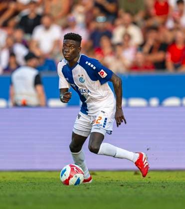 12 08 2025, Football Bundesliga 2025 2026, Friendly match, Grasshopper Club Zurich FC Bayern Munich at Letzigrund Stadium, Zurich Switzerland Bara Sapoko Ndiaye Zurich