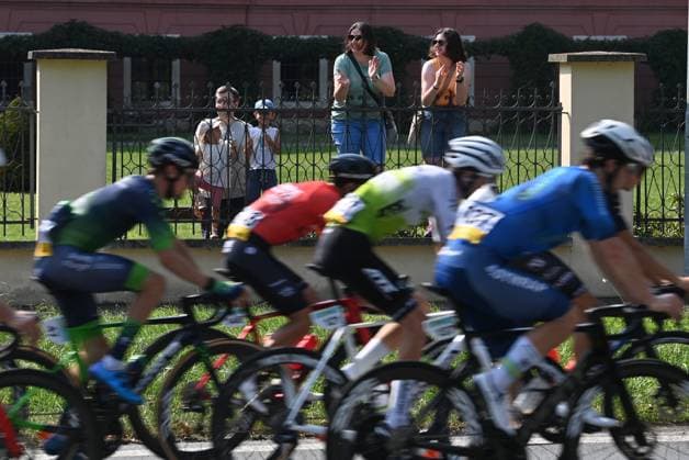 Cycling race Czech Tour - 3rd stage Prostejov - Ostrava, in Kunin, Czech republic, on August 16, 2025. Spectators watching the cyclists. (CTKxPhoto JaroslavxOzana) CTKPhotoP2025081603831  CTKPhotoP2025081603831
