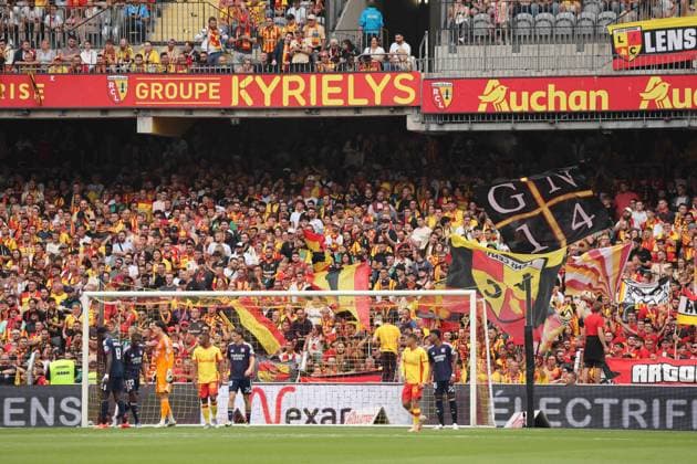 FOOTBALL : RC Lens vs Olympique Lyonnais - Ligue 1 J1 - 16 08 2025 Ambiance lors du match RC Lens vs Olympique Lyonnais, Ligue 1 J1, stade Bollaert-Delelis, le 16 aoÃ»t 2025 - photo Laurent Sanson PsnewZ  Copyright: xLaurentxSANSONx xPsnewZx